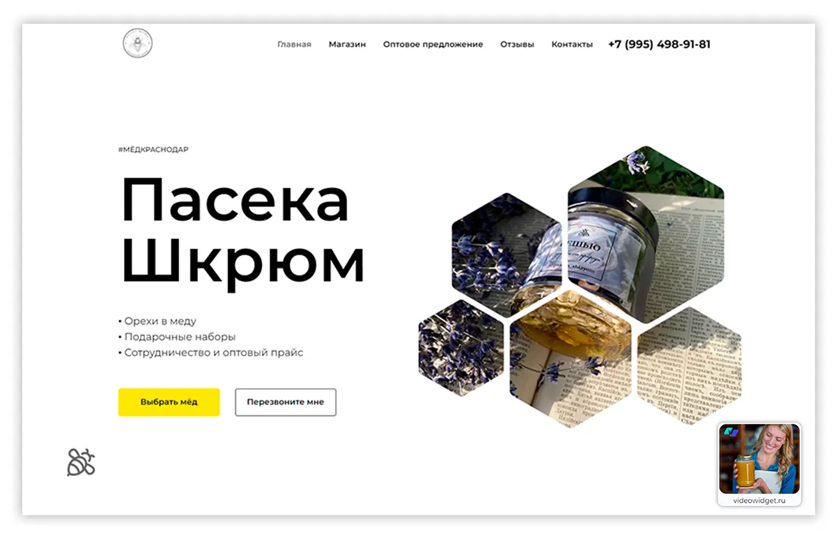 Как выглядит ВидеоВиджет на сайте