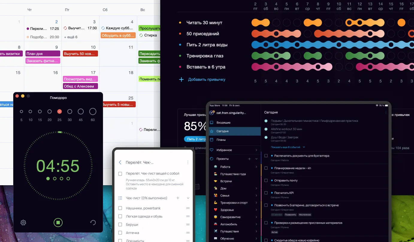 Интерфейс SingularityApp