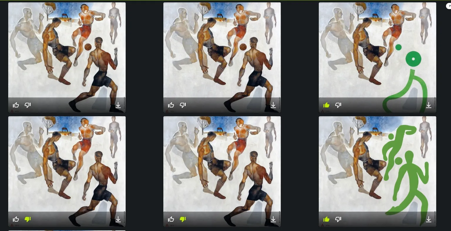 Окно со всеми версиями изображения — первоначального и после редактирования