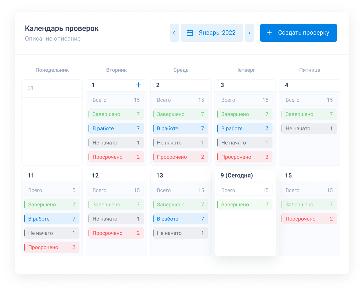 Планирование проверок в CheckOffice