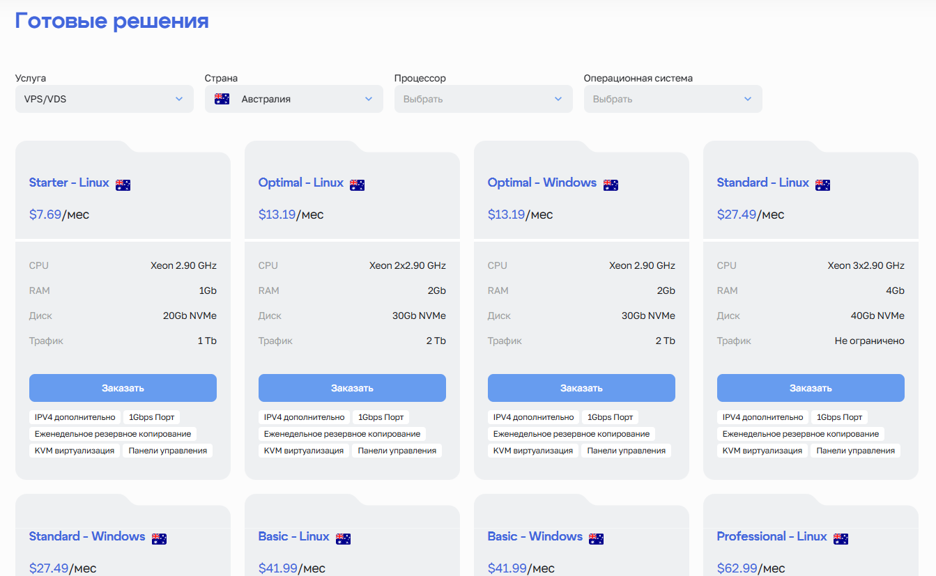 Сколько стоит Hoster Solutions