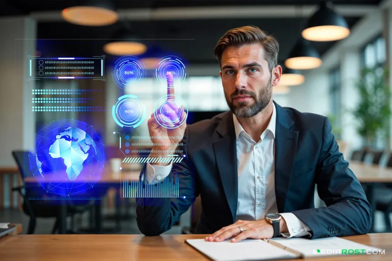 Мужчина внедряет искусственный интеллект в свой бизнес